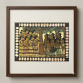 Authentic Paitkar Tribal Painting | Handmade Folk Art from Jharkhand | Framed Wall Decor | 18 x 13 Inches