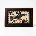 Handmade Sohrai Art Mini Frame – Traditional Tribal Folk Painting (4 x 6 Inch)