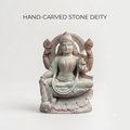 3 Inch Handcrafted Red Stone Goddess Lakshmi Idol | Mini Stone Statue for Home Temple & Décor