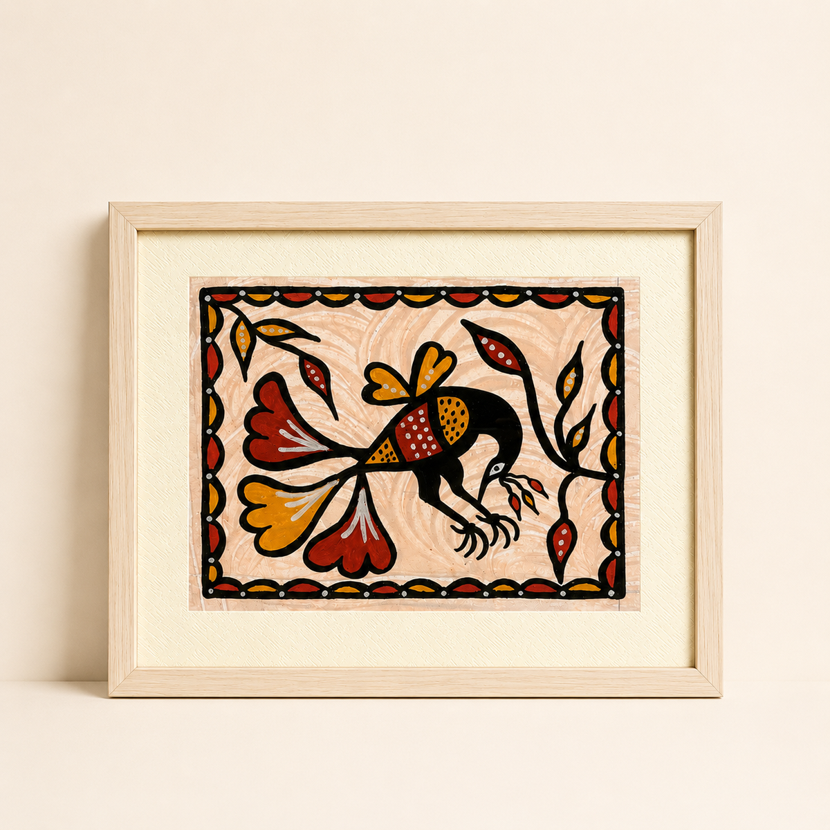 Sohrai Art | Premium Framed Tribal Art, 32 × 26 cm